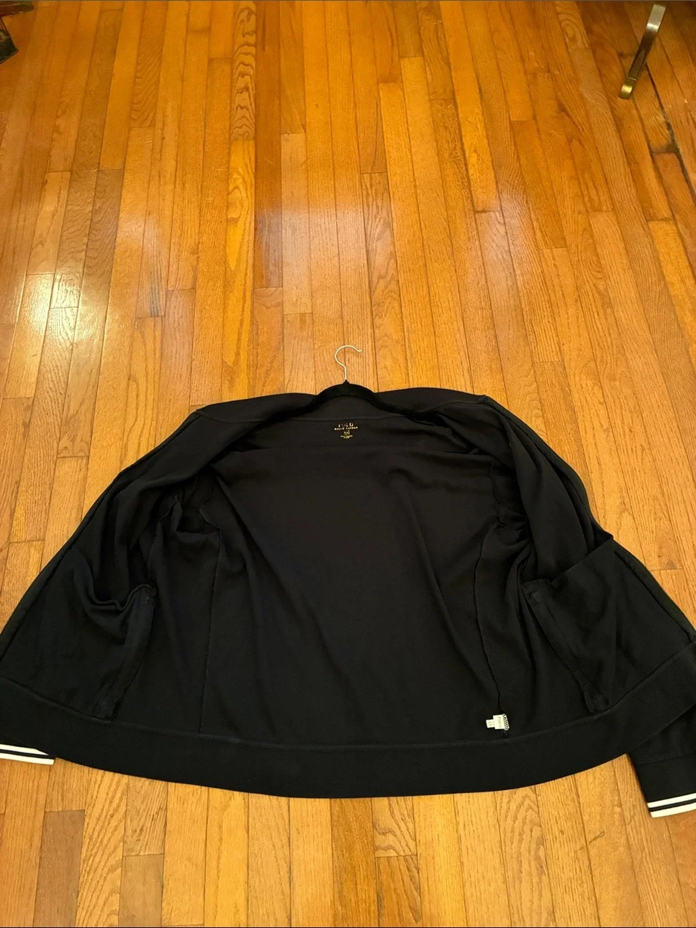 Polo by Ralph Lauren Black Zip-Up Bomber with Red Pony